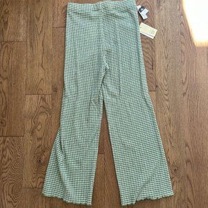 Aritzia Wilfred Verona green checked pants